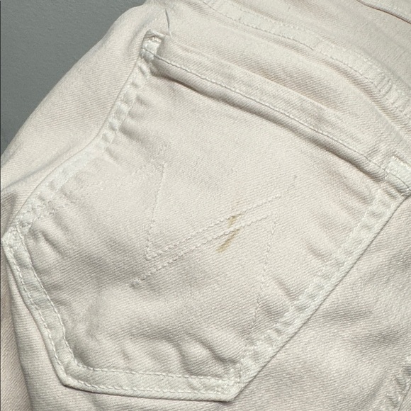 Mother Denim The Insider Flood High Rise Flare Jeans Ivory Play Date Size 27 - Picture 12 of 12